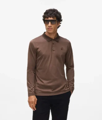 Langärmeliges Poloshirt