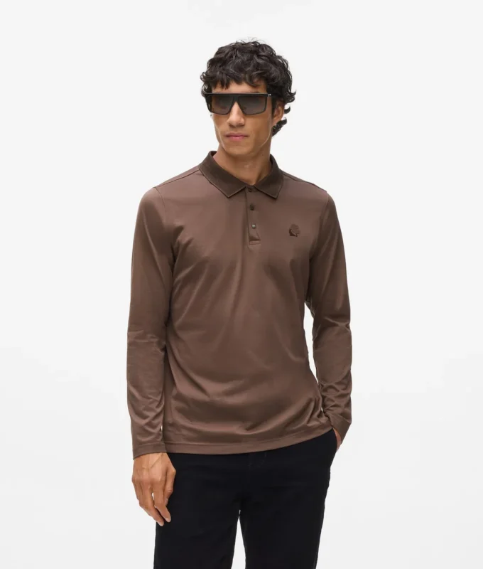 Langärmeliges Poloshirt