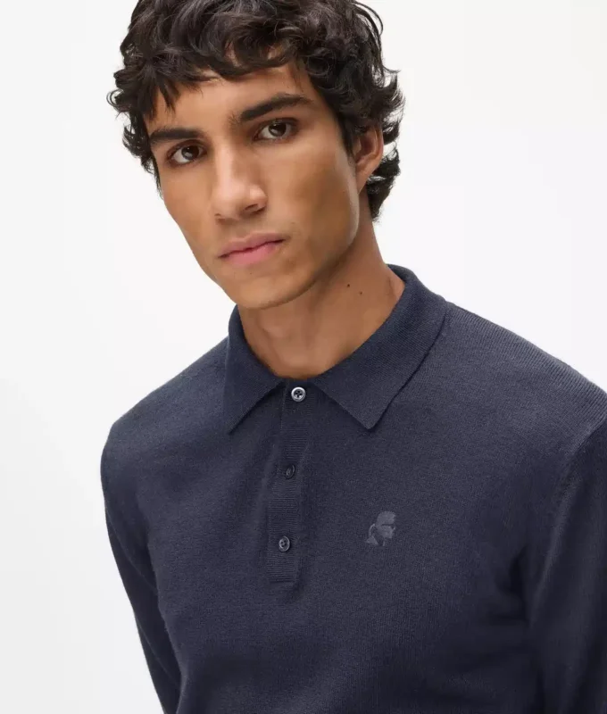 Langärmeliges Poloshirt