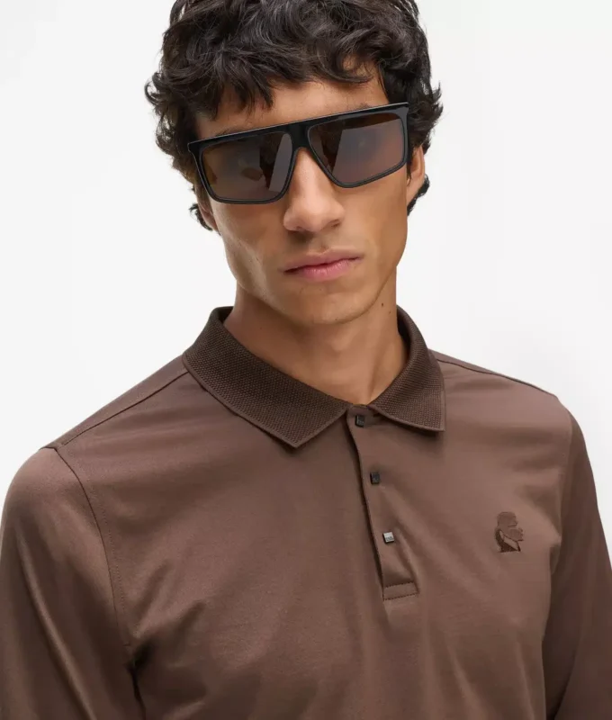 Langärmeliges Poloshirt