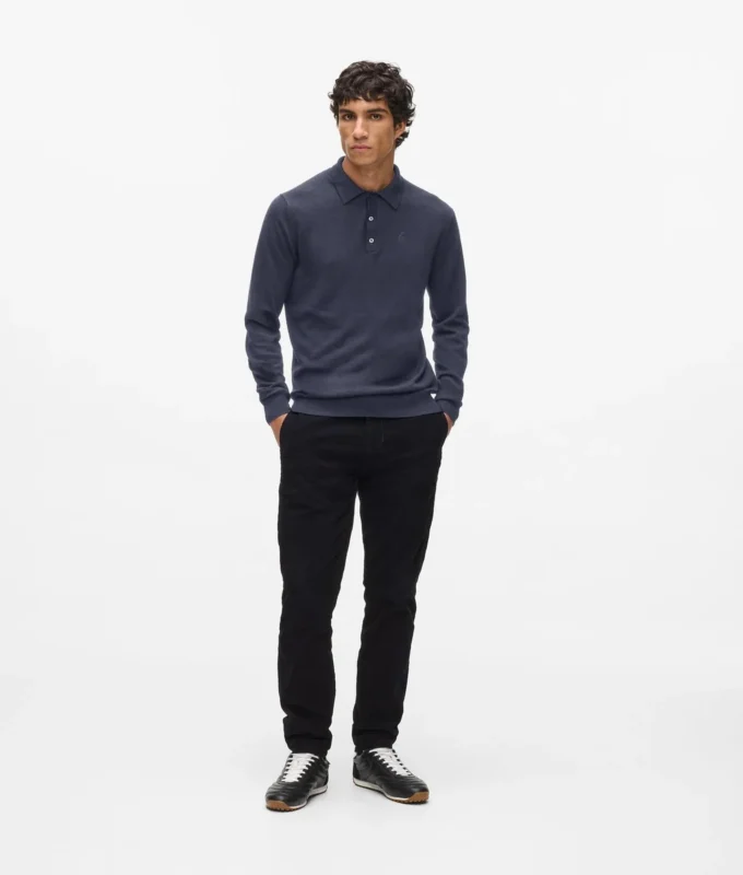 Langärmeliges Poloshirt