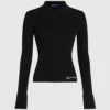 Langärmeliges Strick-Poloshirt