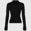 Langärmeliges Strick-Poloshirt