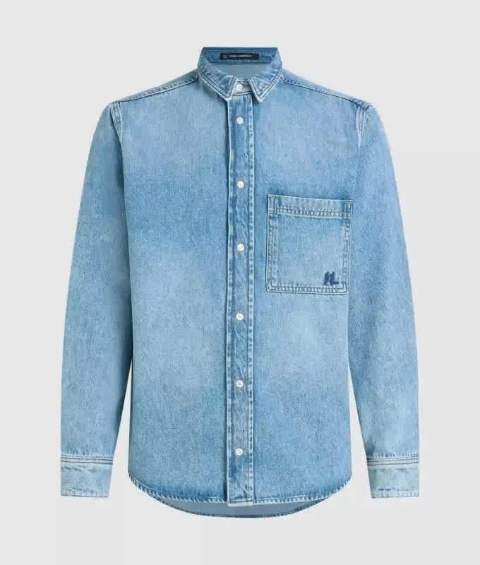 Langärmliges Jeanshemd Langärmliges Jeanshemd