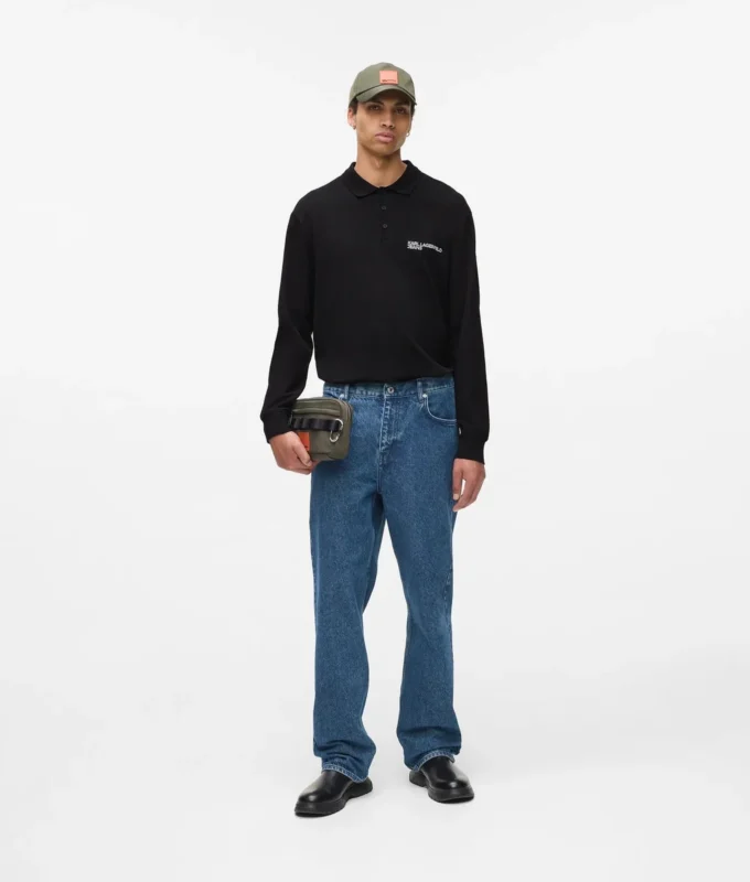 Langärmliges Poloshirt