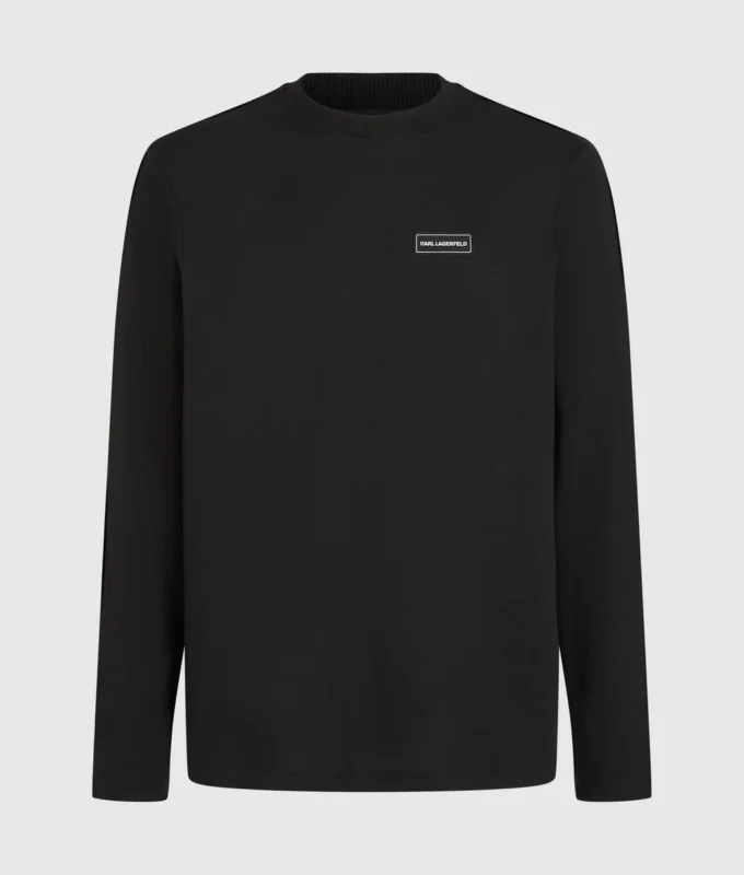Langärmliges T-Shirt mit Logo-Patch