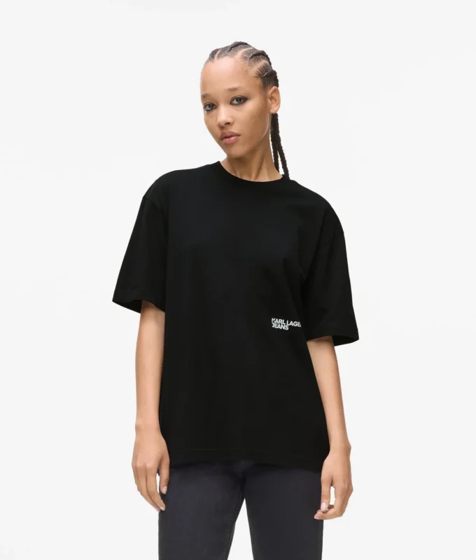 Locker geschnittenes T-Shirt mit Karl-Print