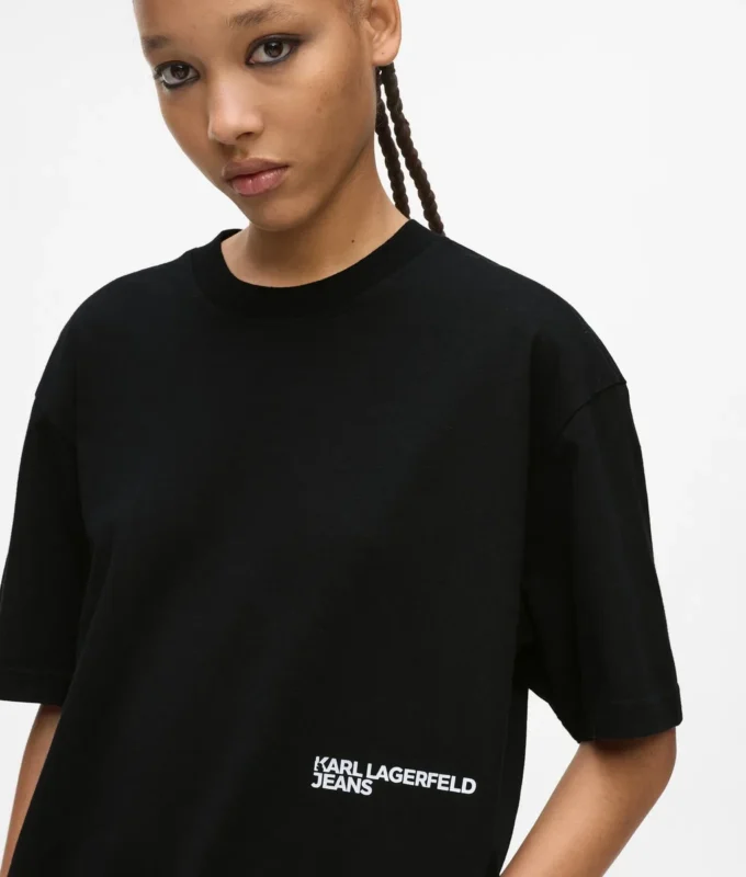Locker geschnittenes T-Shirt mit Karl-Print