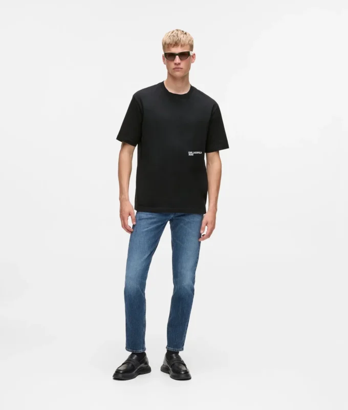 Locker geschnittenes T-Shirt mit Karl-Print