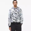 Locker sitzender Hoodie mit durchgehendem Monogramm Locker sitzender Hoodie mit durchgehendem Monogramm