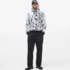 Locker sitzender Hoodie mit durchgehendem Monogramm Locker sitzender Hoodie mit durchgehendem Monogramm