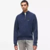 Locker sitzender Pullover mit halbem Reißverschluss Locker sitzender Pullover mit halbem Reißverschluss