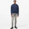 Locker sitzender Pullover mit halbem Reißverschluss Locker sitzender Pullover mit halbem Reißverschluss