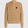 Locker sitzender Pullover mit halbem Reißverschluss Locker sitzender Pullover mit halbem Reißverschluss