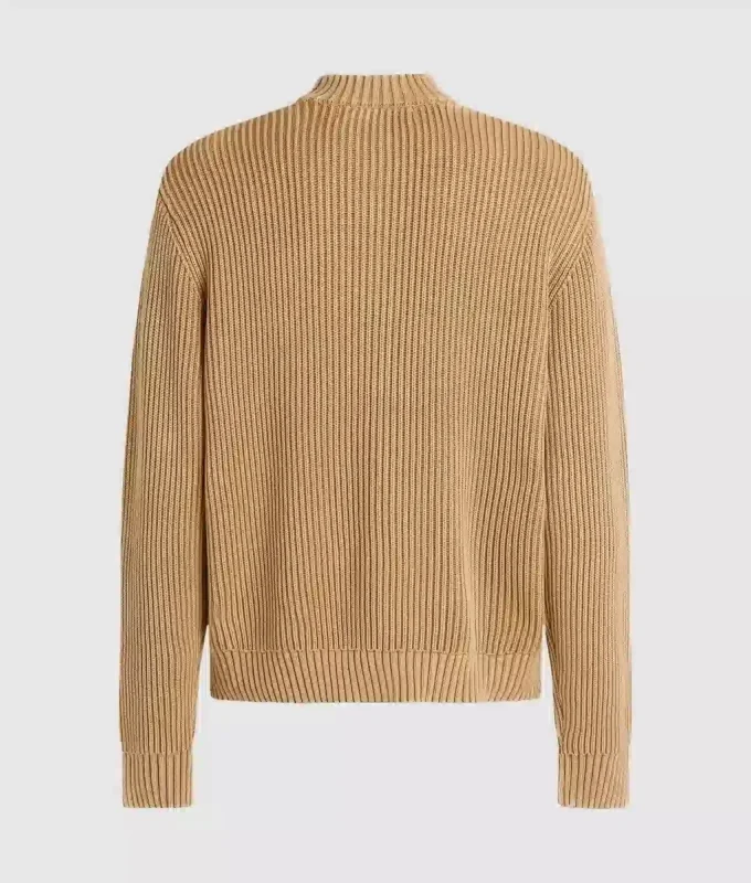 Locker sitzender Pullover mit halbem Reißverschluss Locker sitzender Pullover mit halbem Reißverschluss