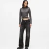 Lockere Jeans mit Cutout-Taille Lockere Jeans mit Cutout-Taille