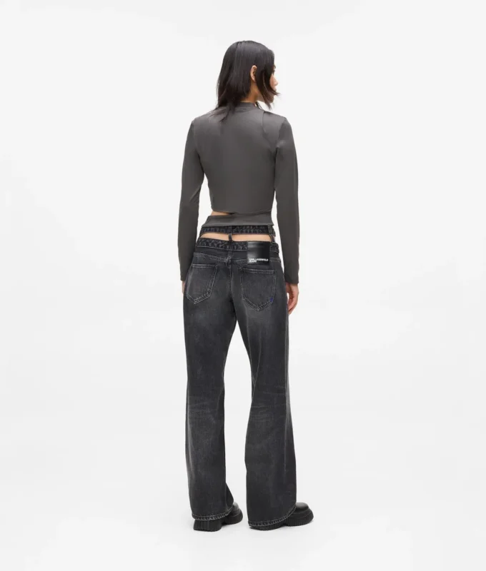 Lockere Jeans mit Cutout-Taille Lockere Jeans mit Cutout-Taille