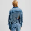 LOCKERE JEANSJACKE MIT FRANSEN