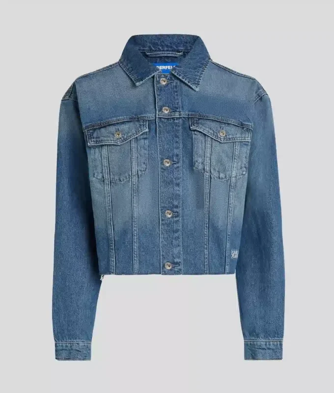 LOCKERE JEANSJACKE MIT FRANSEN