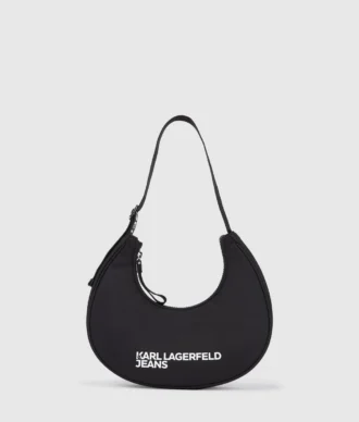 Logo-Nylon-Umhängetasche mit Mondmotiv