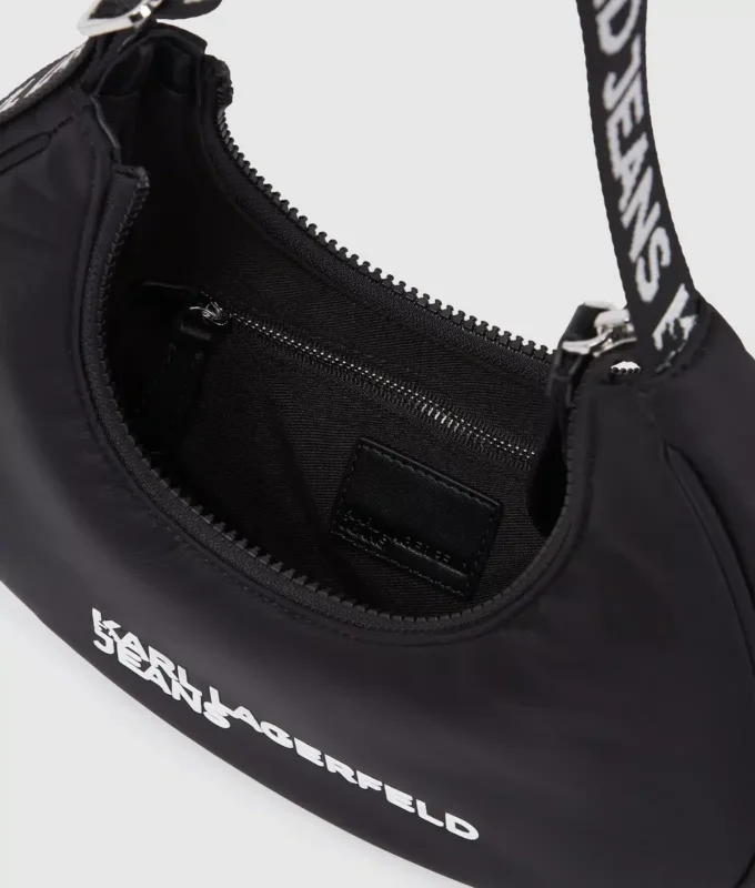 Logo-Nylon-Umhängetasche mit Mondmotiv