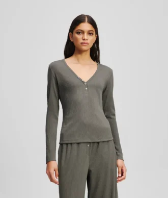 LOGO RIBBED PAJAMA SET