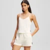 LOGO RIBBED SHORT PAJAMA SET LOGO RIBBED SHORT PAJAMA SET