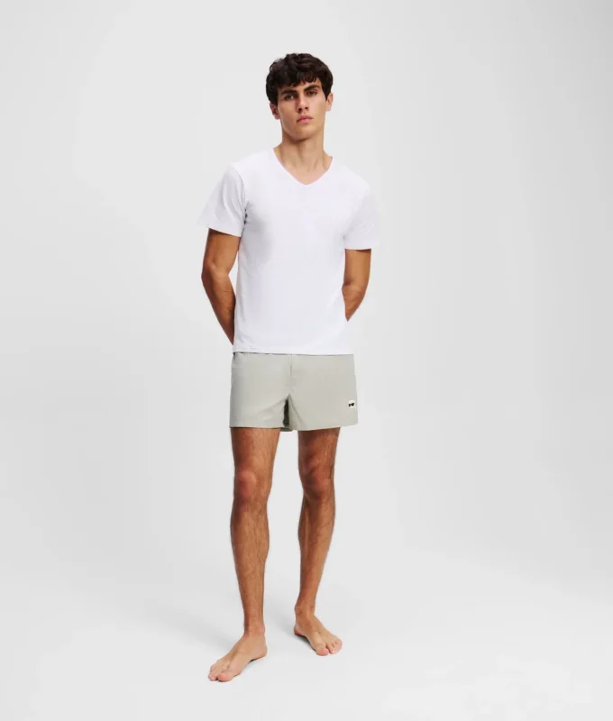 LOGO-T-SHIRT MIT V-AUSSCHNITT – 2ER-PACK