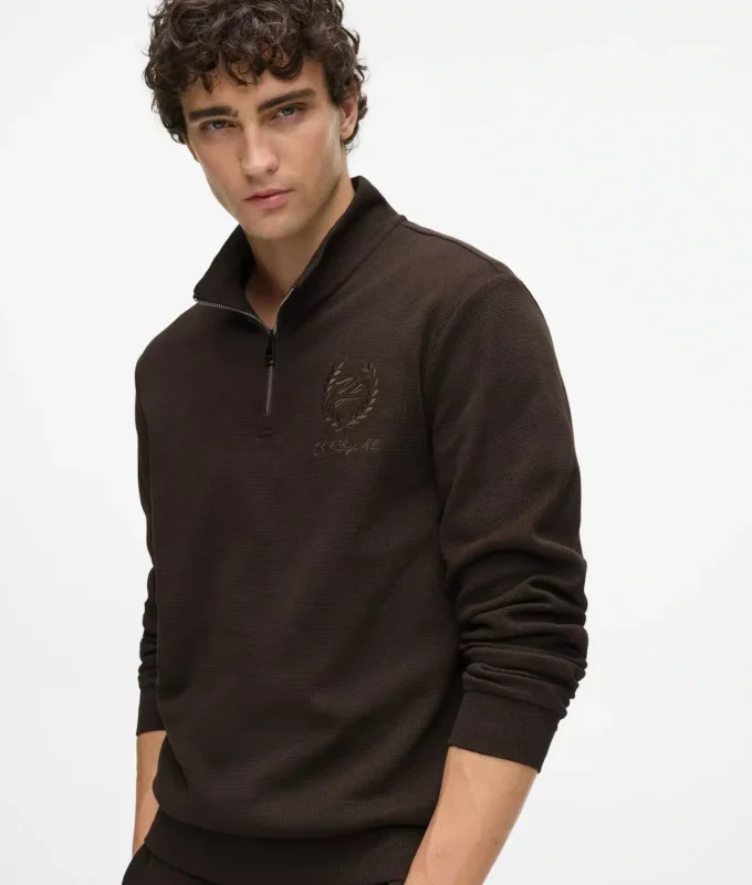Loungewear-Sweatshirt mit Wappen Loungewear-Sweatshirt mit Wappen