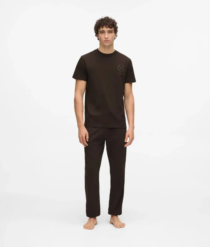 Loungewear-T-Shirt mit Wappen