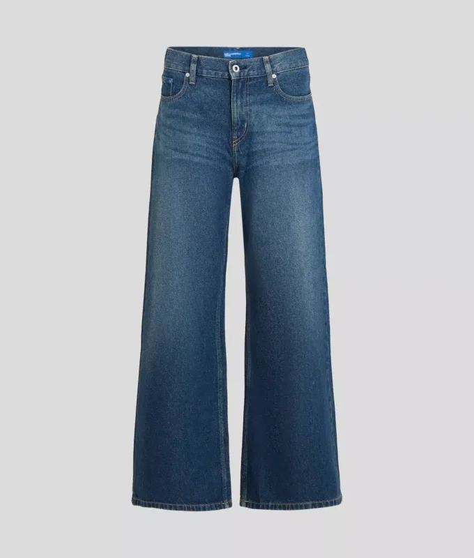 LOW-RISE-JEANS MIT WEITEM BEIN LOW-RISE-JEANS MIT WEITEM BEIN