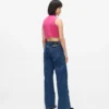 Lässige Jeans mit mittlerer Leibhöhe und Used-Look
