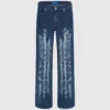Lässige Jeans mit mittlerer Leibhöhe und Used-Look