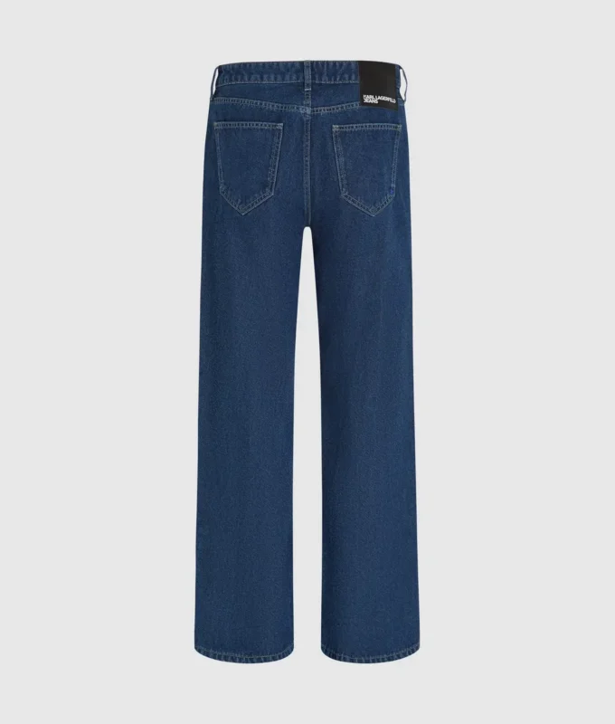Lässige Jeans mit mittlerer Leibhöhe und Used-Look