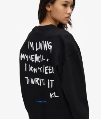 Lässiges Sweatshirt mit Karl-Zitat