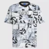 Lässiges T-Shirt mit durchgehendem Monogramm-Print