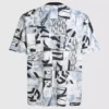 Lässiges T-Shirt mit durchgehendem Monogramm-Print
