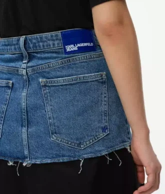 Maxirock mit Denim-Einsatz