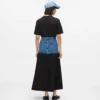 Maxirock mit Denim-Einsatz Maxirock mit Denim-Einsatz
