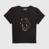 Mädchen-T-Shirt mit Pailletten und Ikon Choupette-Motiv