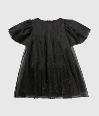 Mädchenkleid aus Strass-Netzstoff Mädchenkleid aus Strass-Netzstoff