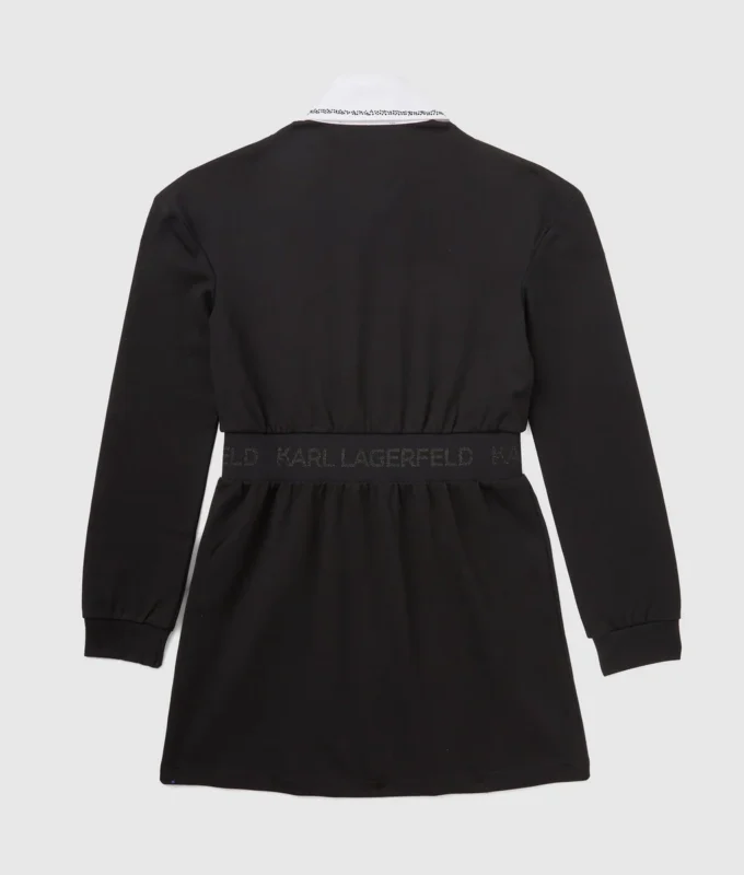 Mädchenkleid mit kontrastierendem Kragen Mädchenkleid mit kontrastierendem Kragen