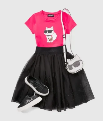 Mädchenrock aus Strass-Mesh Mädchenrock aus Strass-Mesh