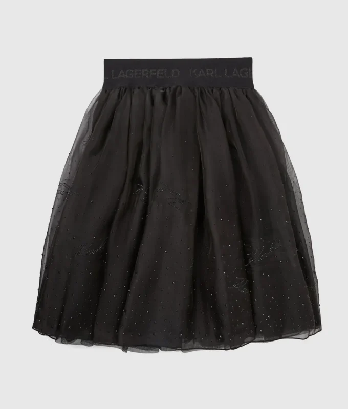 Mädchenrock aus Strass-Mesh Mädchenrock aus Strass-Mesh