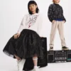 Mädchenrock aus Strass-Mesh Mädchenrock aus Strass-Mesh