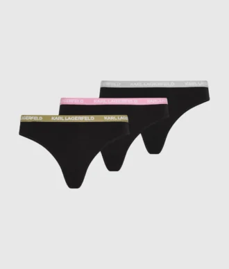 Mehrfarbiger String mit Bund – 3er-Pack
