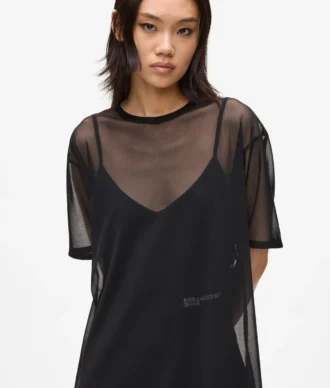 Mesh-T-Shirt-Kleid