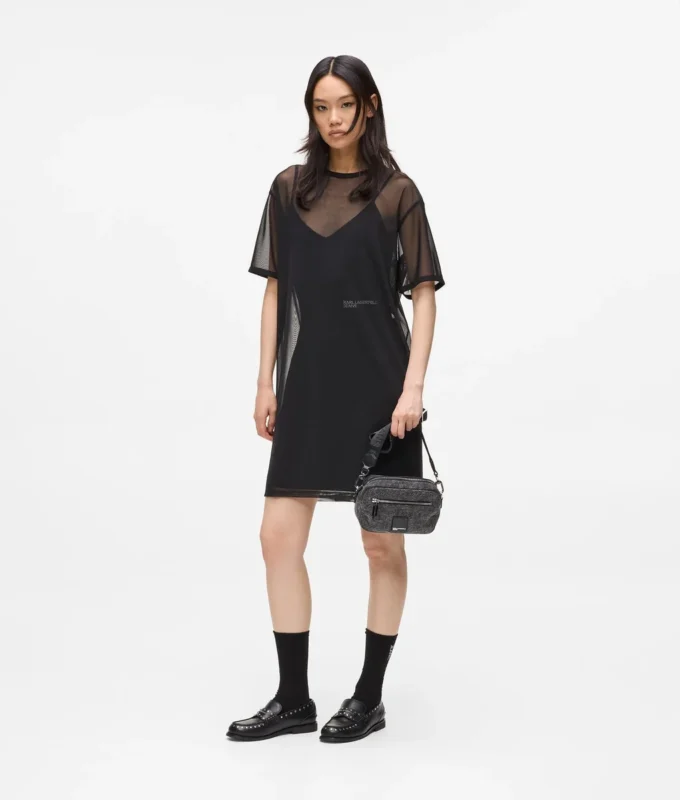 Mesh-T-Shirt-Kleid Mesh-T-Shirt-Kleid