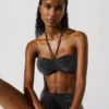 Metallic-Bandeau-Bikini-Oberteil Metallic-Bandeau-Bikini-Oberteil