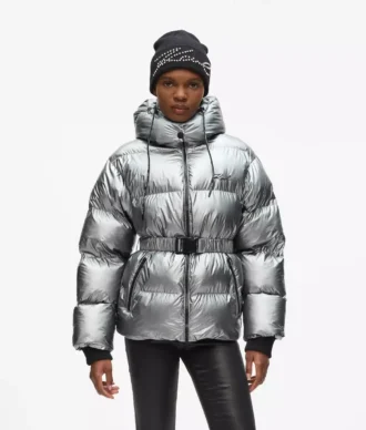 Metallic-Daunenjacke